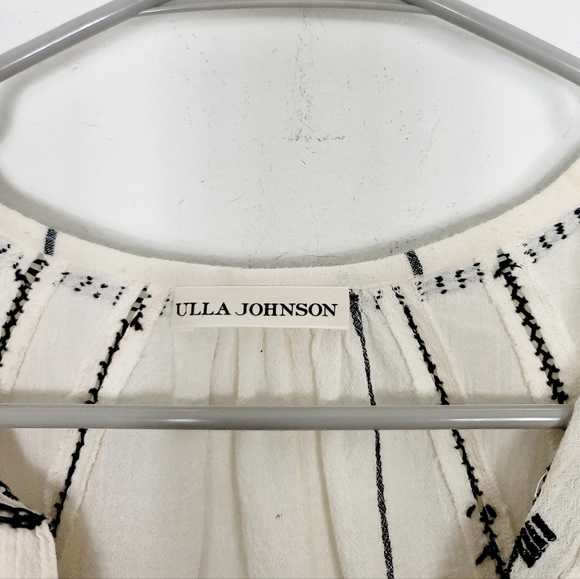 Ulla Johnson cream embroidered balloon sleeves top - Picture 6 of 10